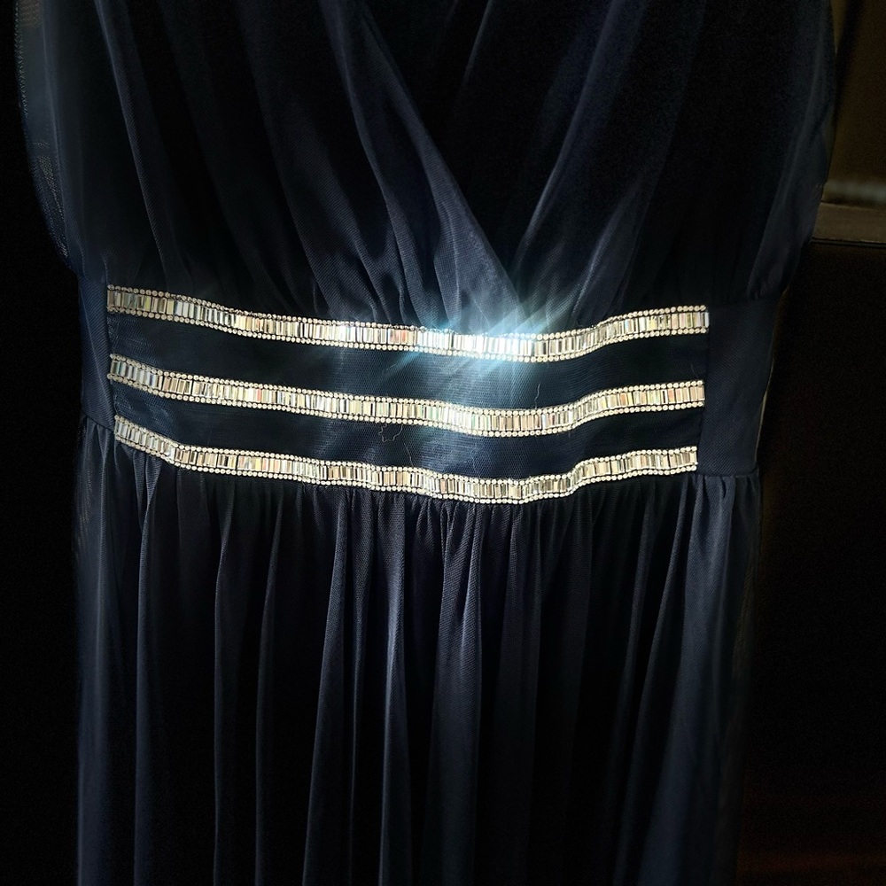 VENUS Navy Dress with Silver Highlights cocktail Dress - Picture 4 of 7